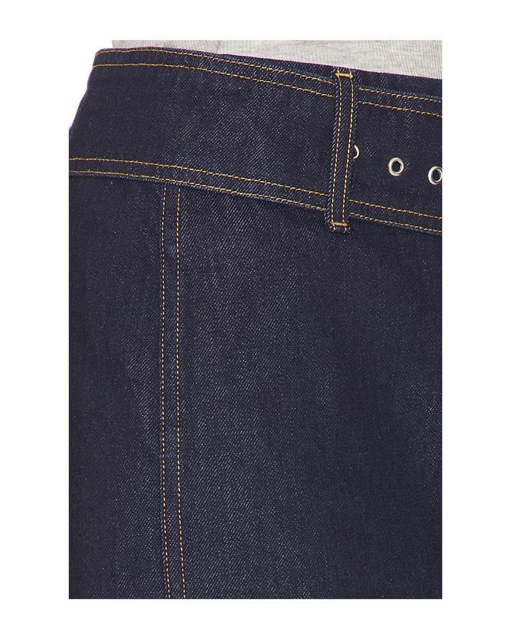 GRLFRND Blue Norma Midi Skirt