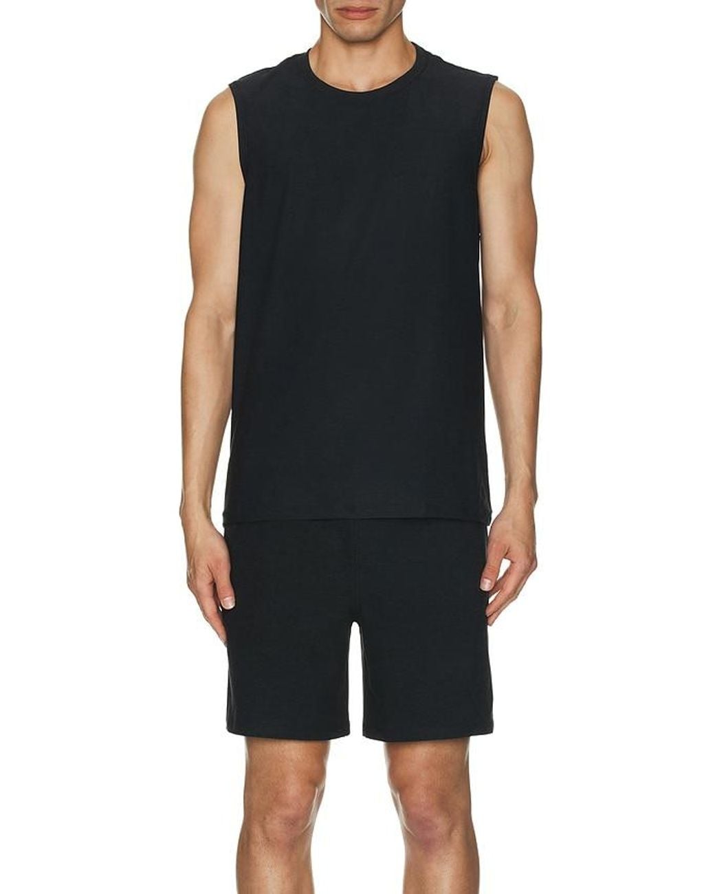 Beyond Yoga Black Featherweight Freeflo Muscle Tank for men