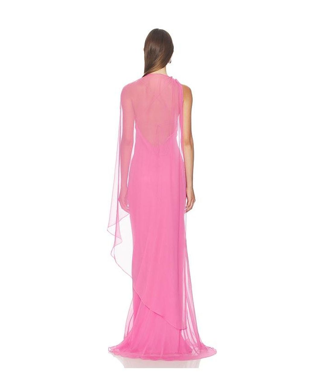 The Sei Pink Cami Gown With Slit And Cape