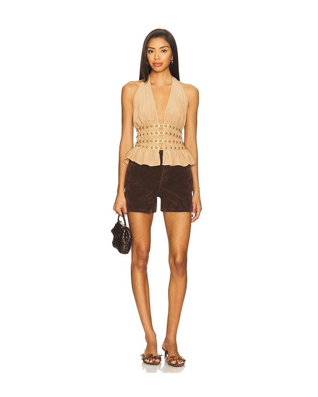 Free People Black X We The Free Tippi Faux Suede Short