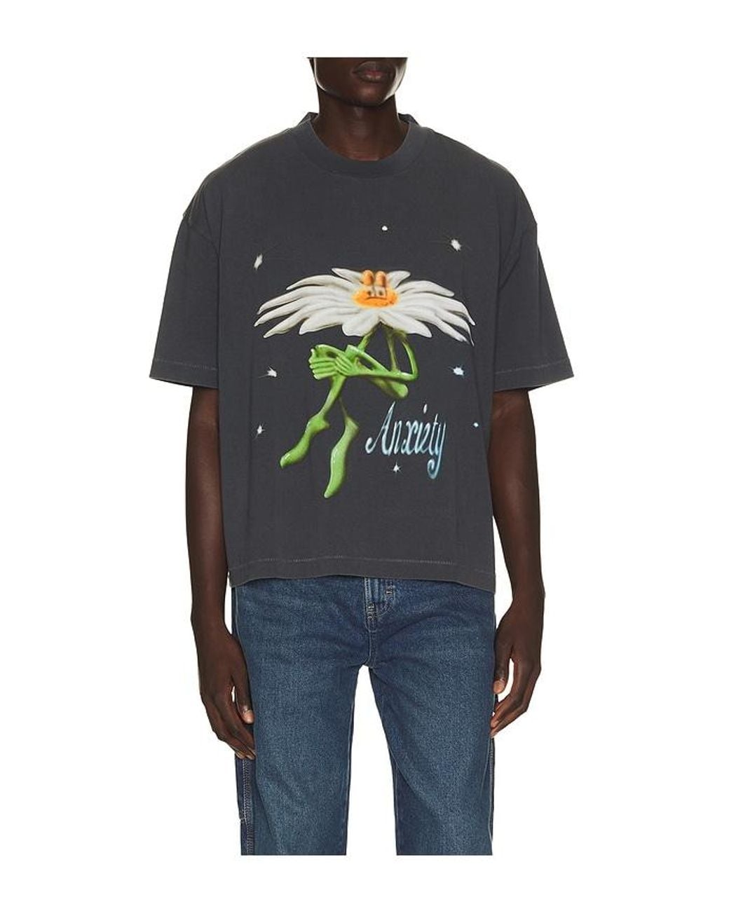 JUNGLES Blue Anxiety Flower Tee for men