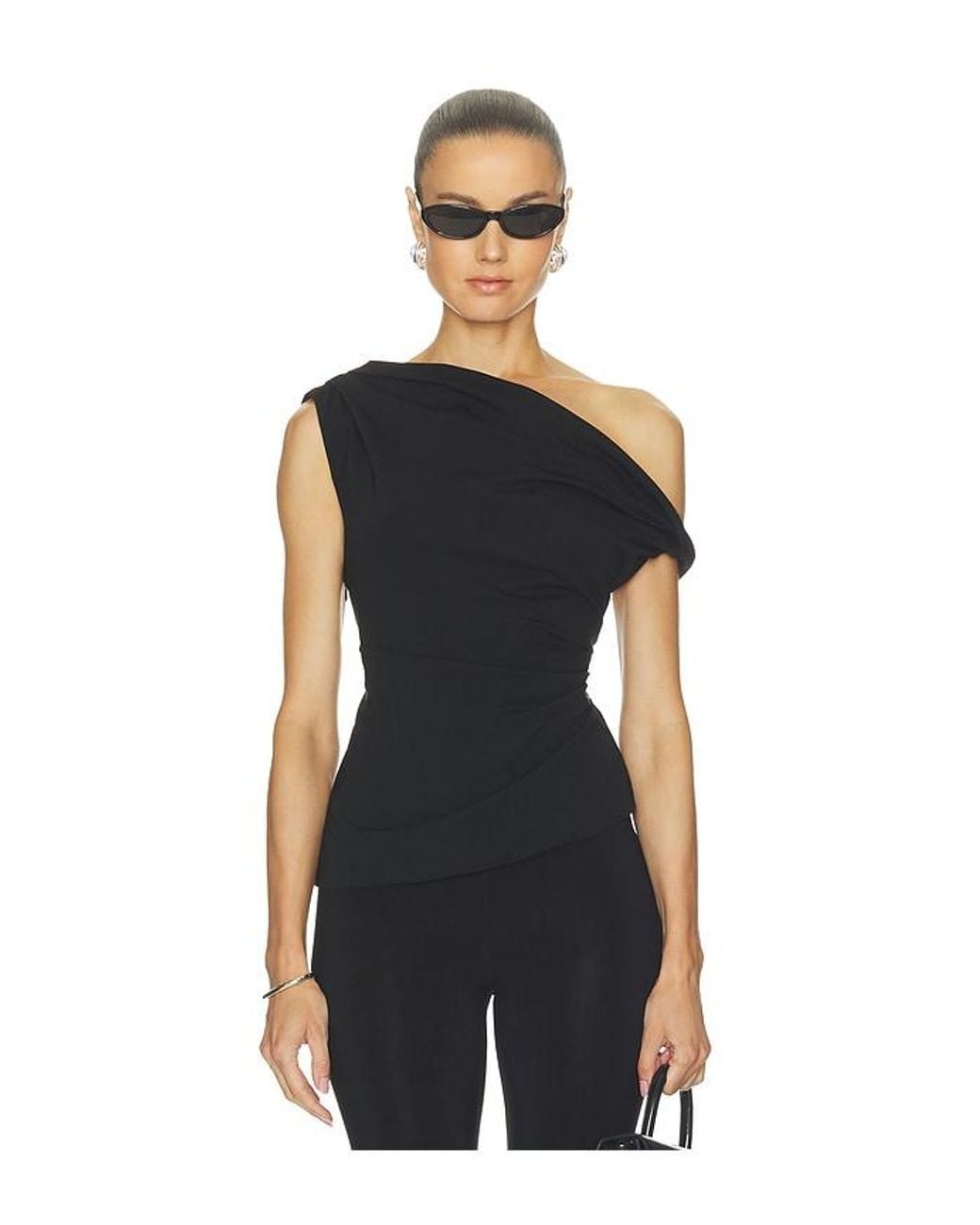 Jonathan Simkhai Blue Zerra Draped Top