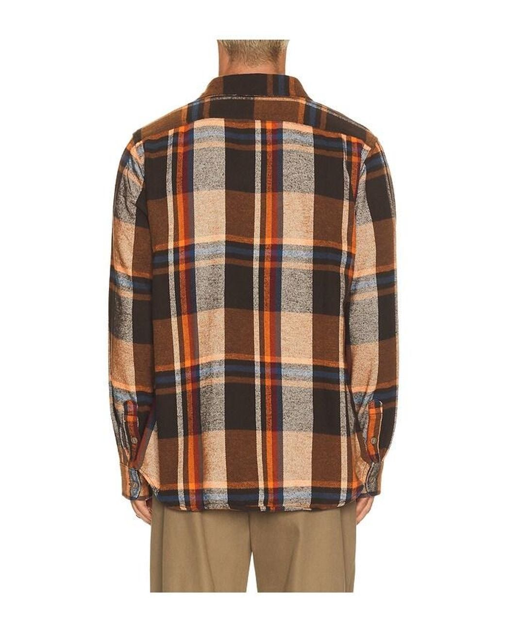 Schott Nyc Brown Heavy Flannel Work Shirt for men