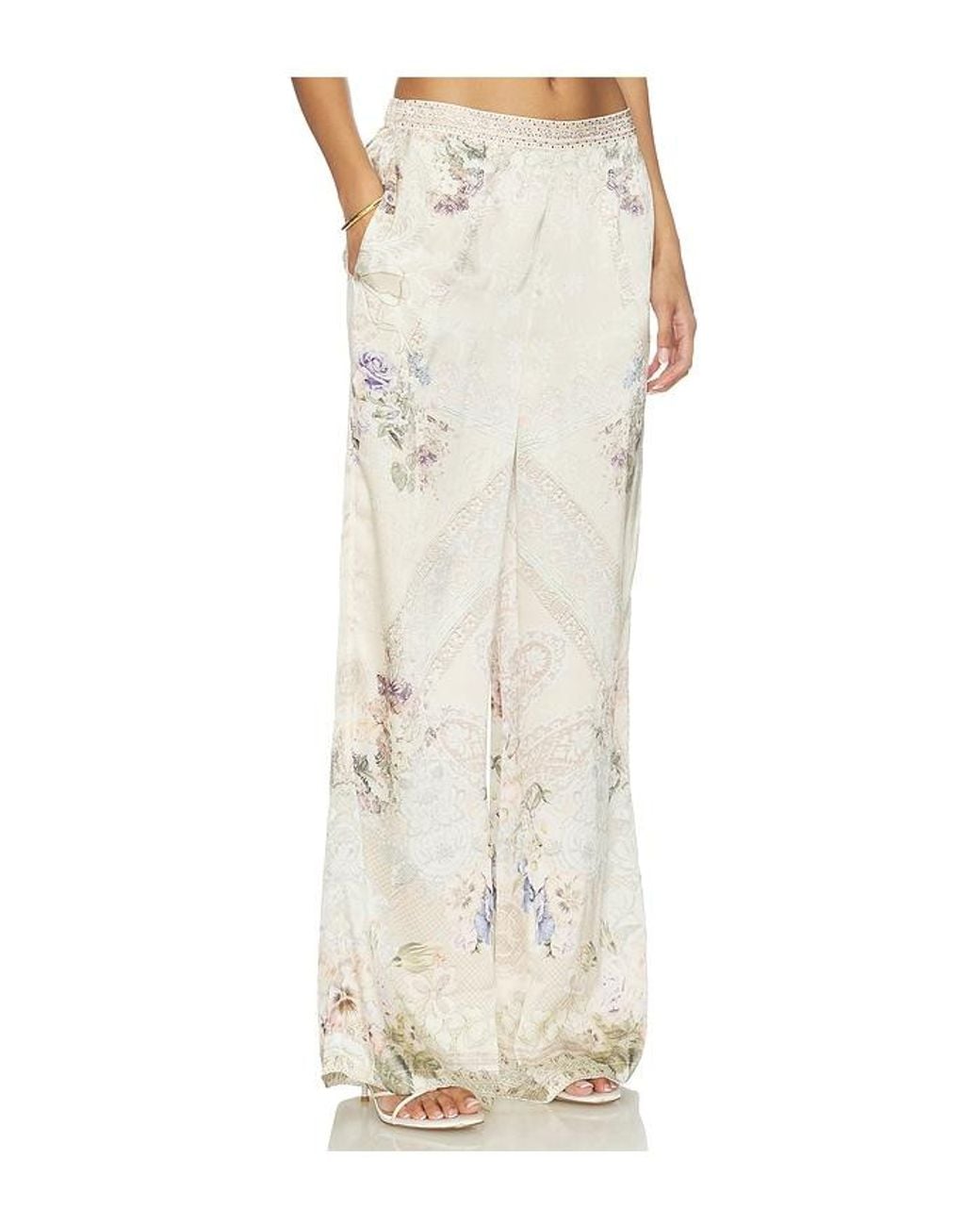 Camilla White Minimal Wide Leg Pant