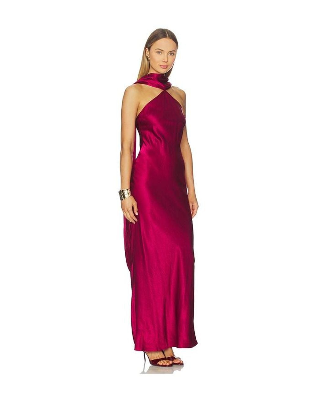 Amanda Uprichard Red X Revolve Ashton Maxi Dress