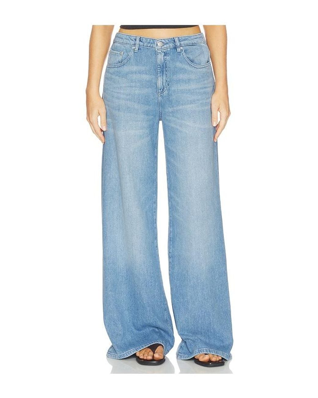 DL1961 Blue Dl Aura Alex Low Rise Baggy Wide Leg Jeans