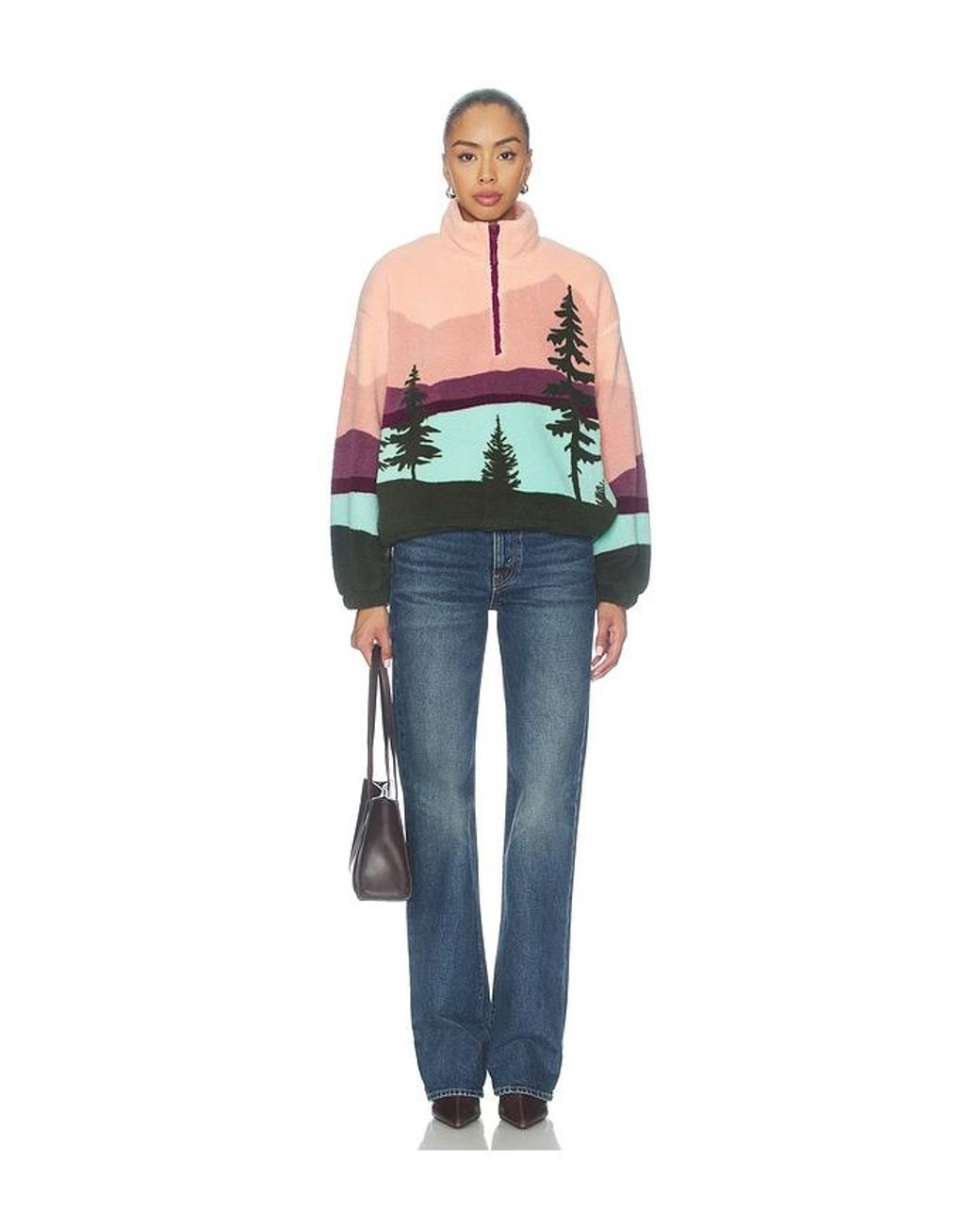 Beach Riot Blue Leona Sherpa Jacket