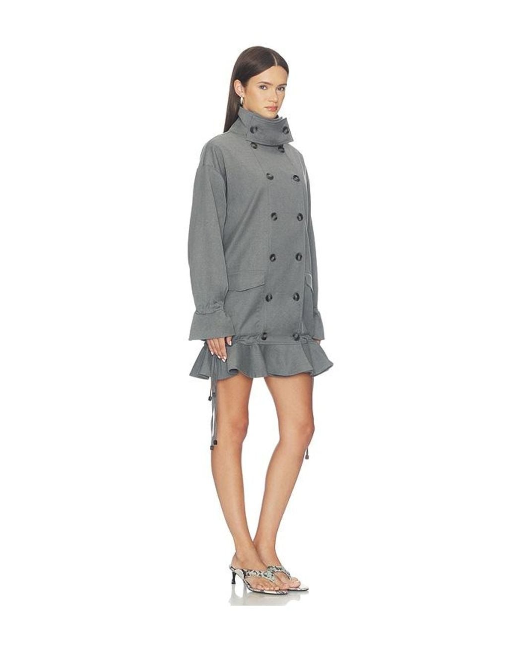 Line & Dot Gray Wilfred Dress Coat
