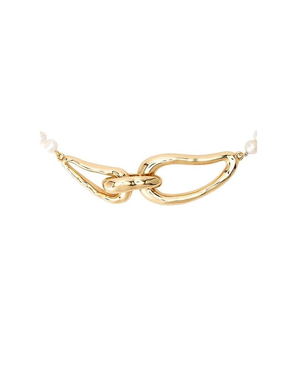 Ettika White Molten Muse Pearl Necklace