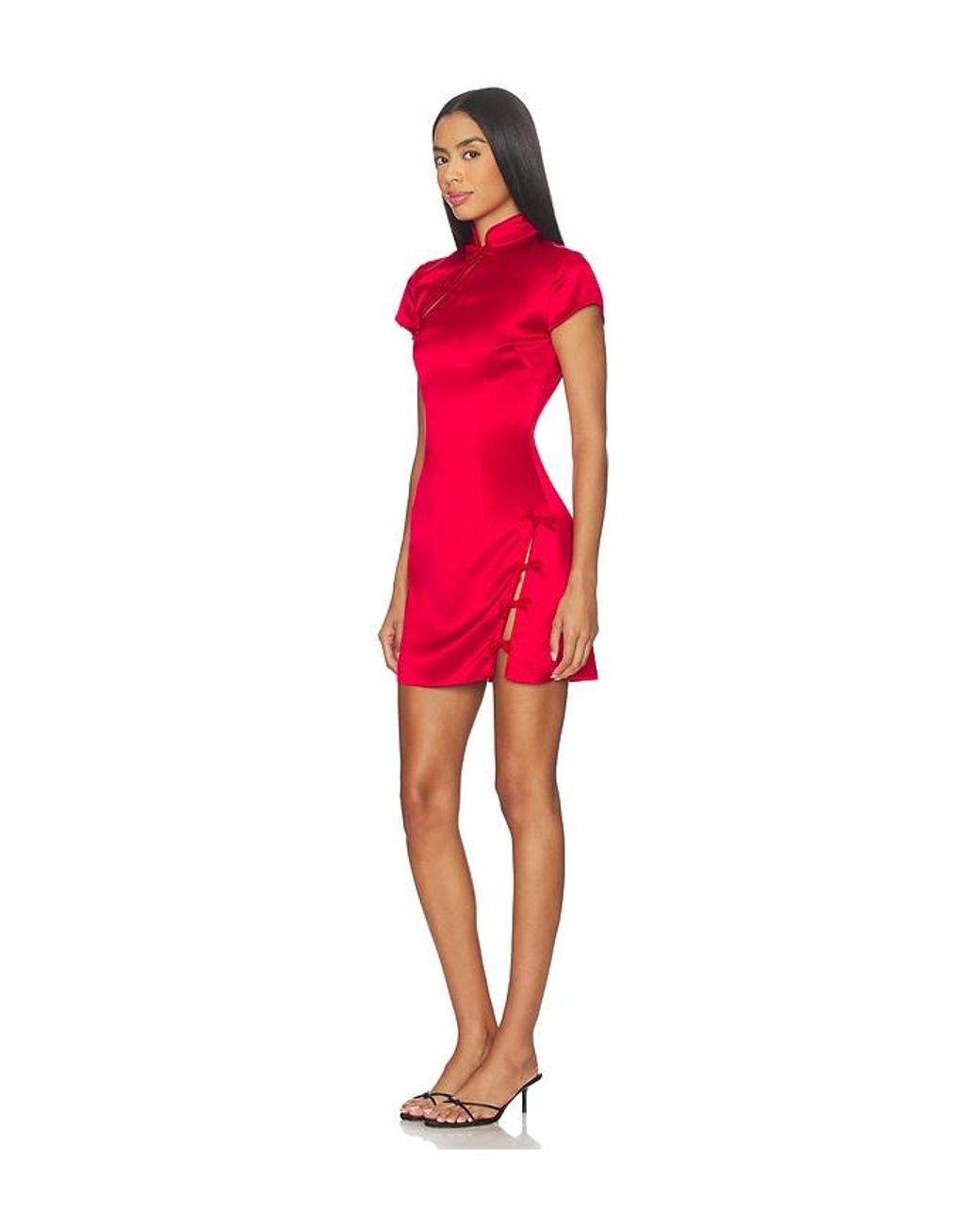 SAU LEE Red Tina Dress