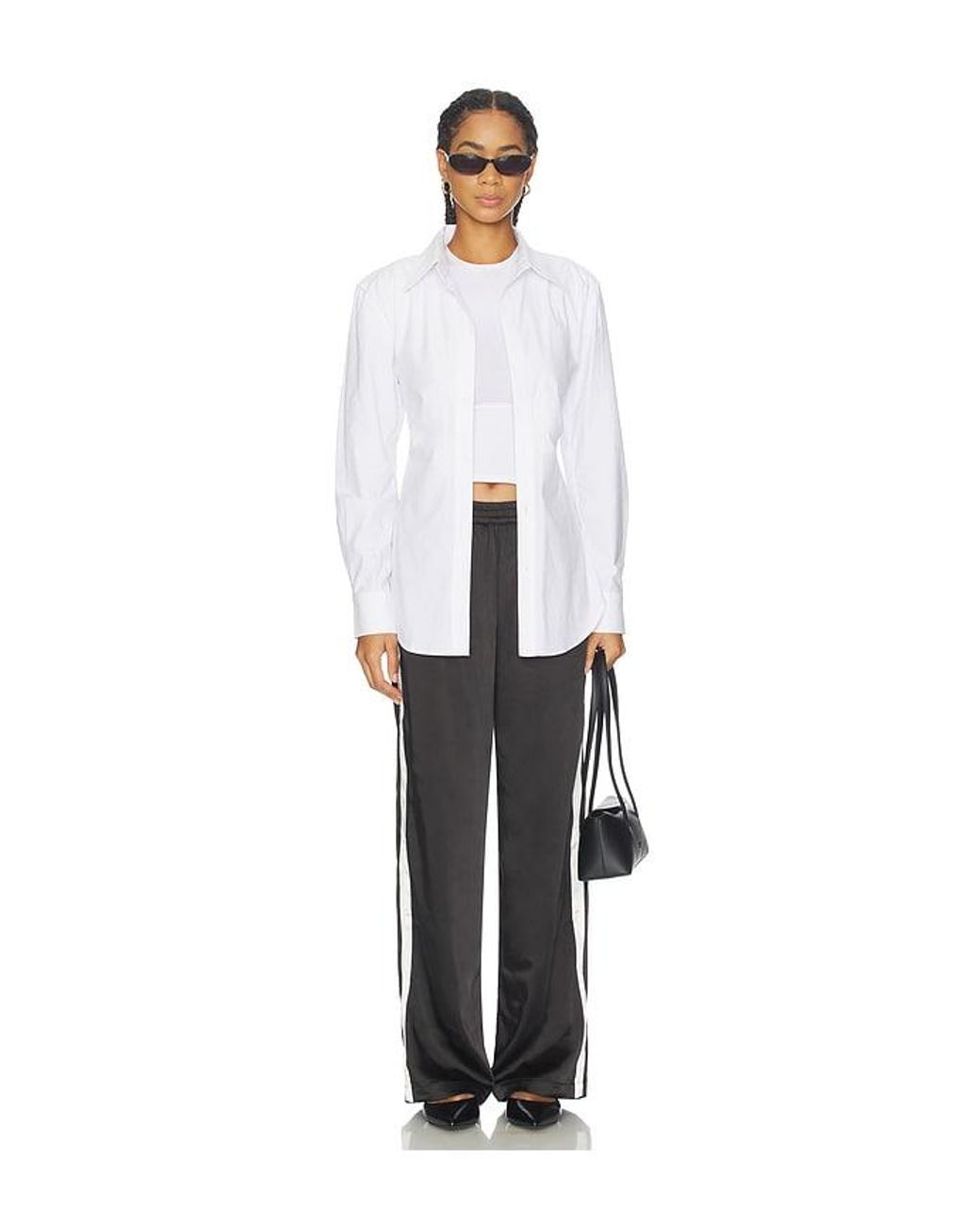 Sanctuary Black Satin Track Pant