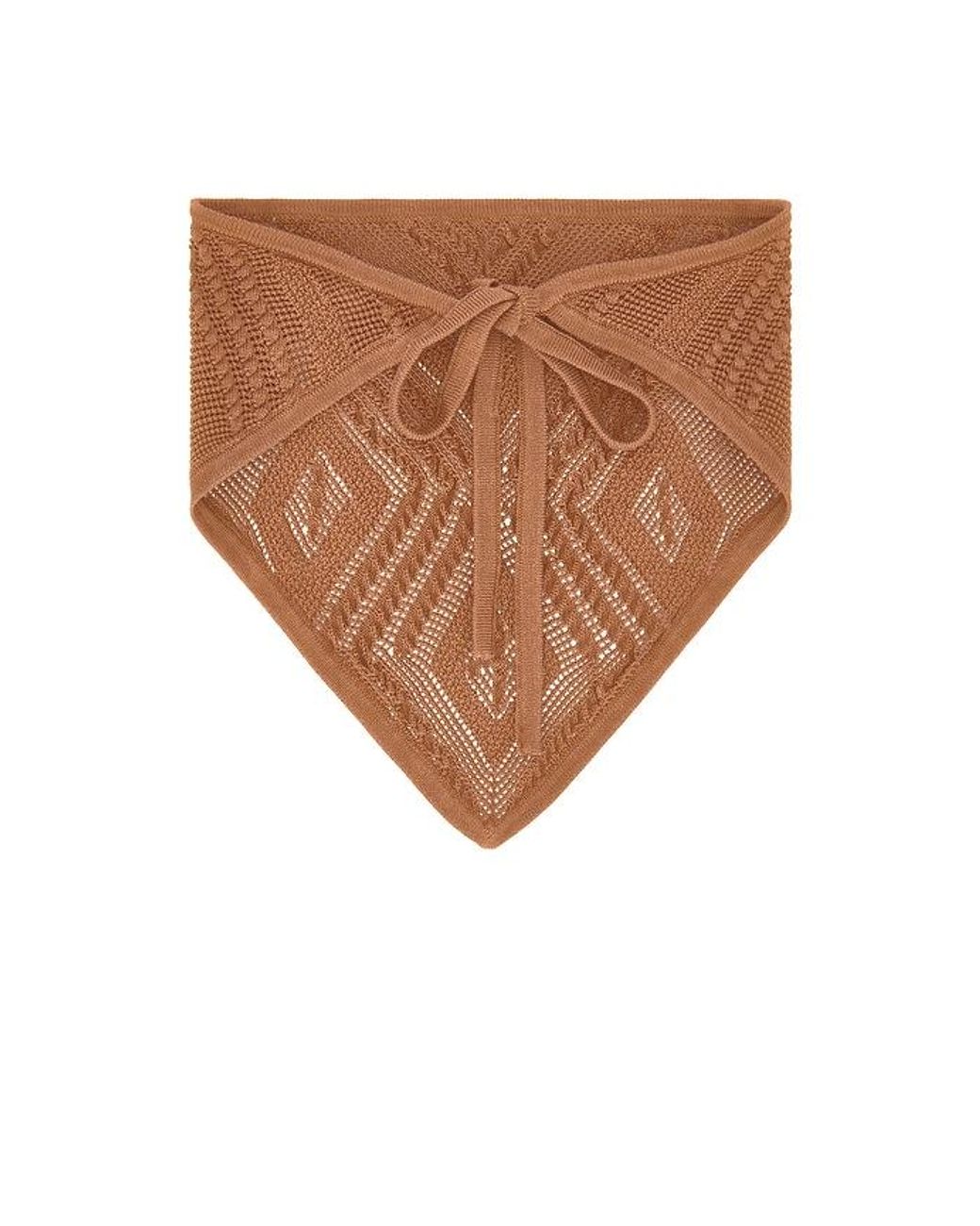 Devon Windsor Brown Crochet Bandana