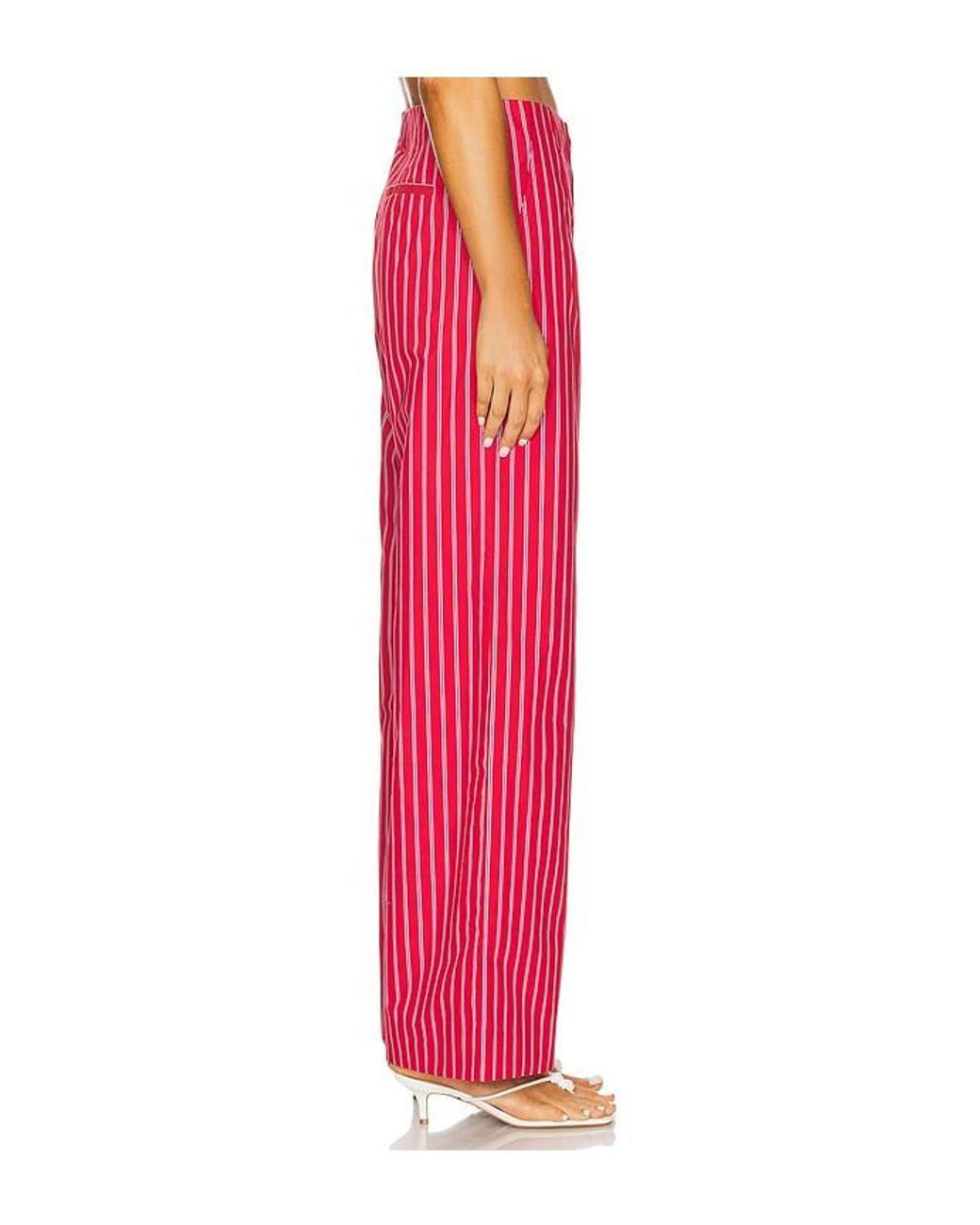 Line & Dot Red Claudine Pants