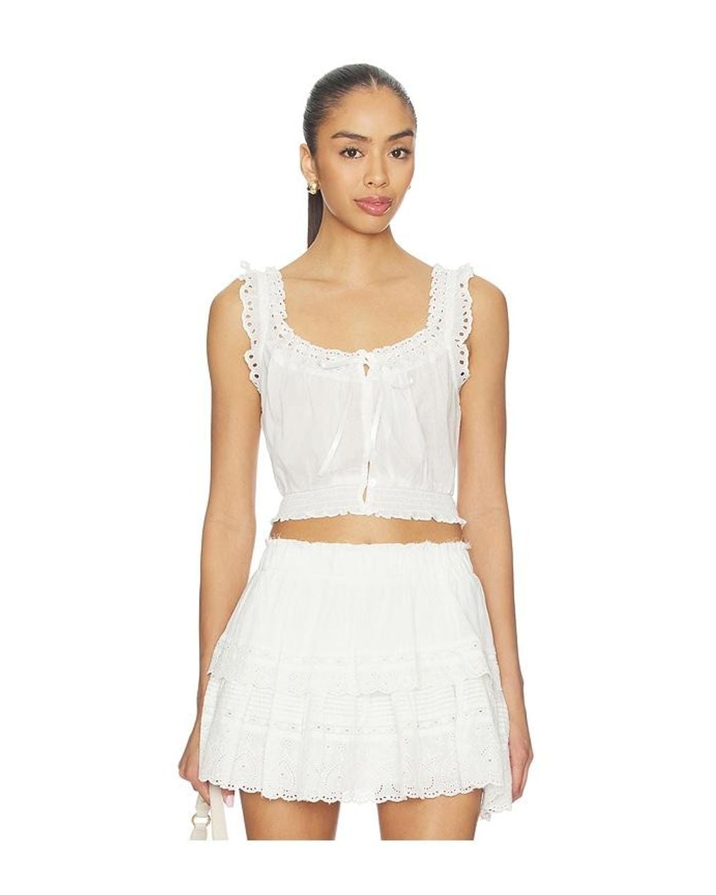 LoveShackFancy White Lupo Top