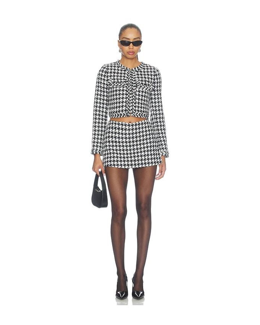 Alice + Olivia Black Lakelyn Mini Skort