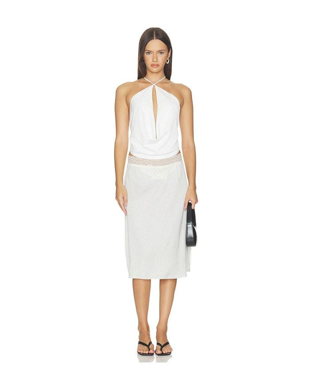 superdown White Paulita Halter Top