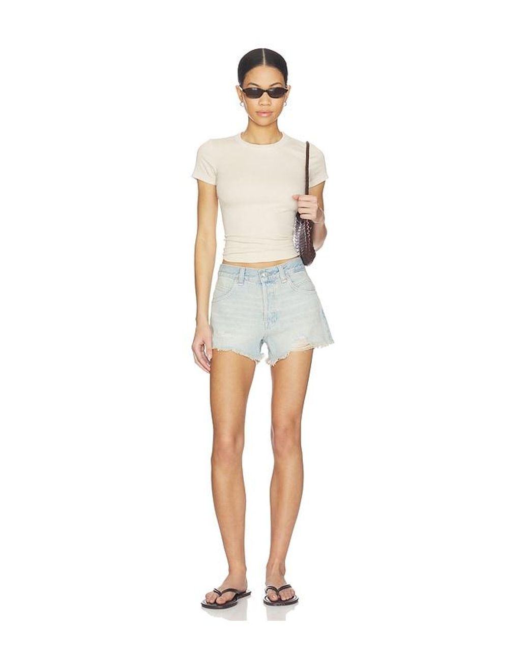 Free People Blue X We The Free Now Or Never Denim Short