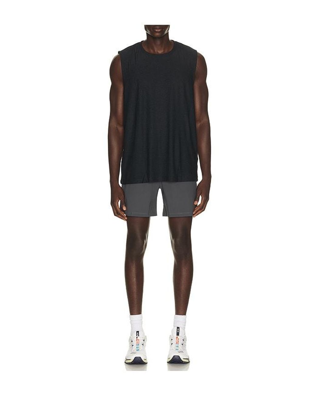 Beyond Yoga Black Warplite Range Lined Short for men