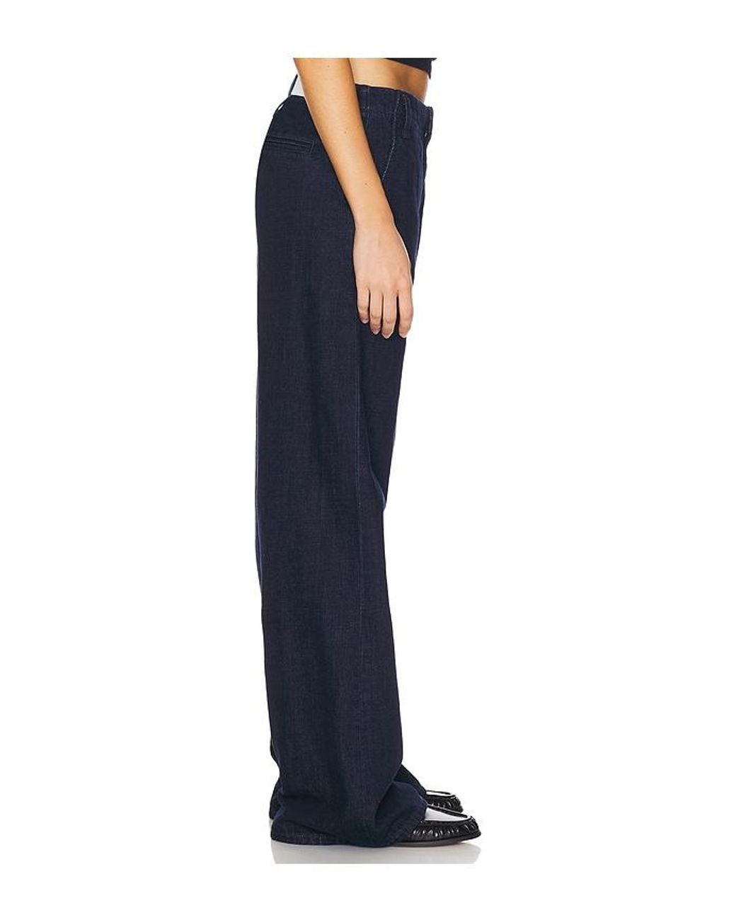 Re/done Blue Trouser Wide Leg Jeans