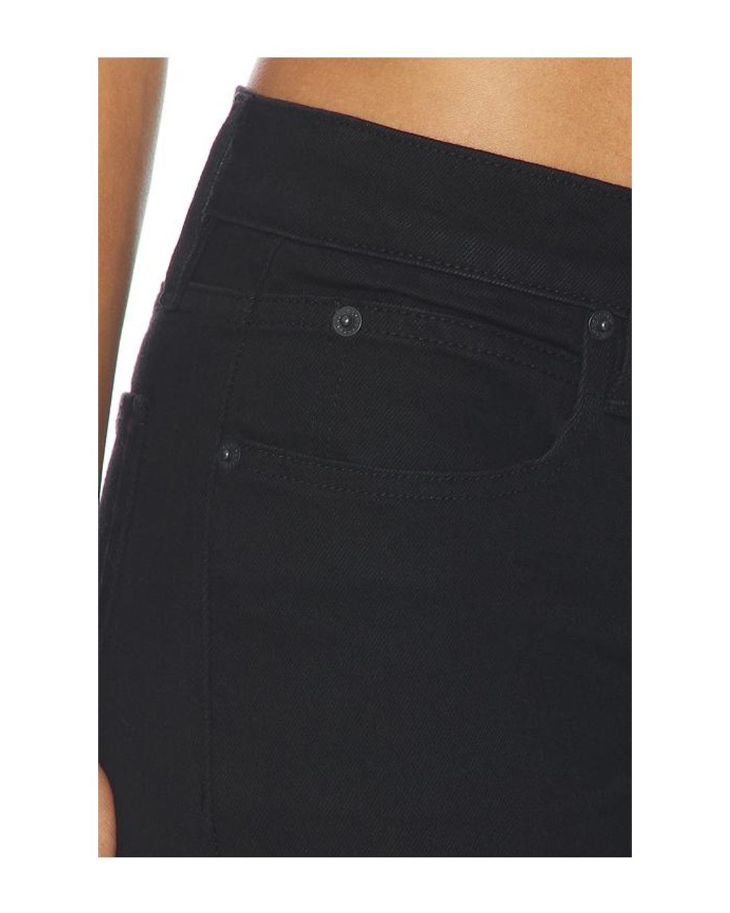 SLVRLAKE Denim Black Olivia Low Rise Boot Jean