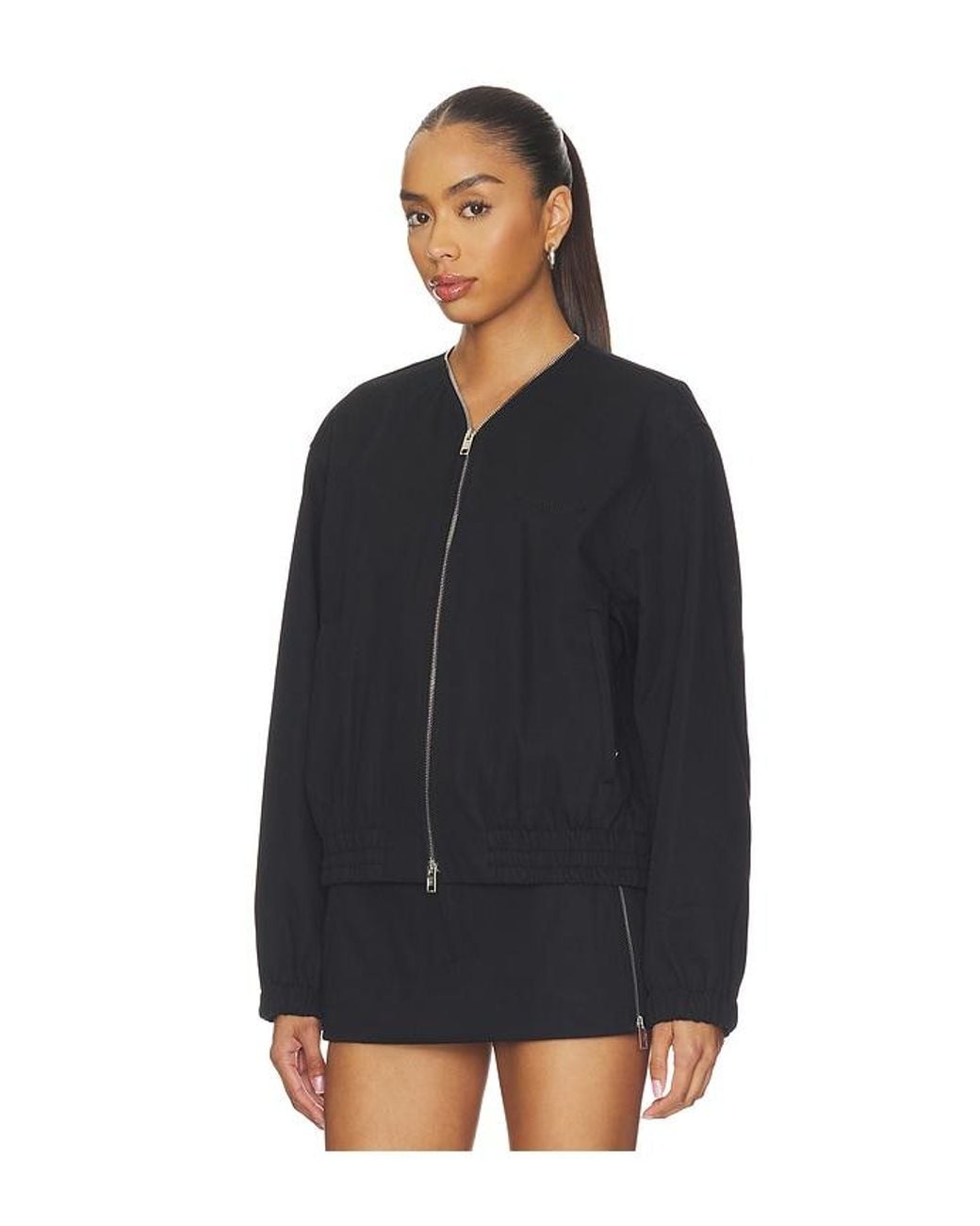 Alexander Wang Blue Coaches Jacket With Continuous Loop Zipper
