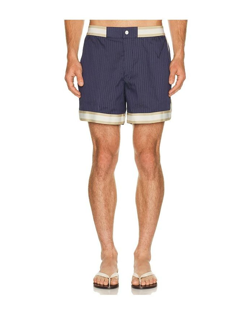 CHE Blue Pinstripe Baller Swim Short for men