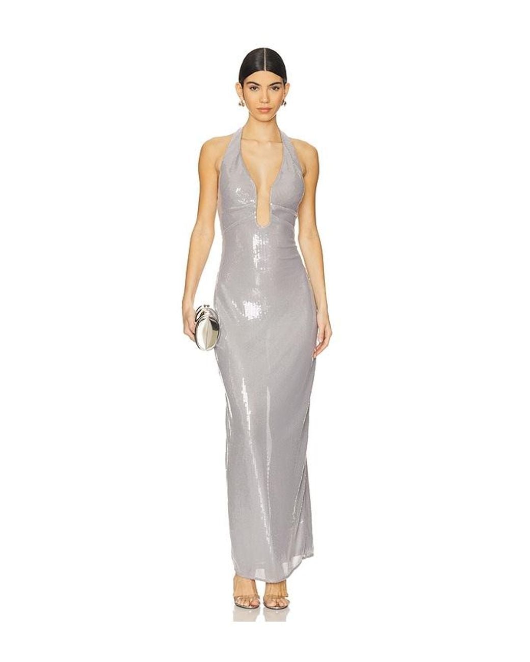 Misha White Alusia Sequin Gown