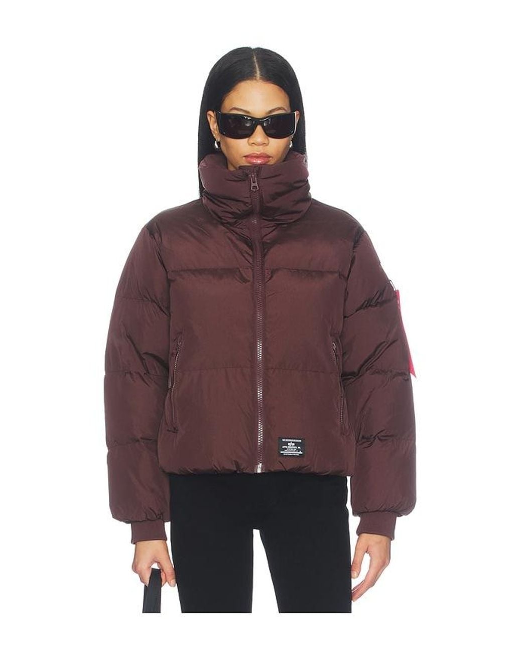 Alpha Industries Purple Sierra Short Puffer Jacket
