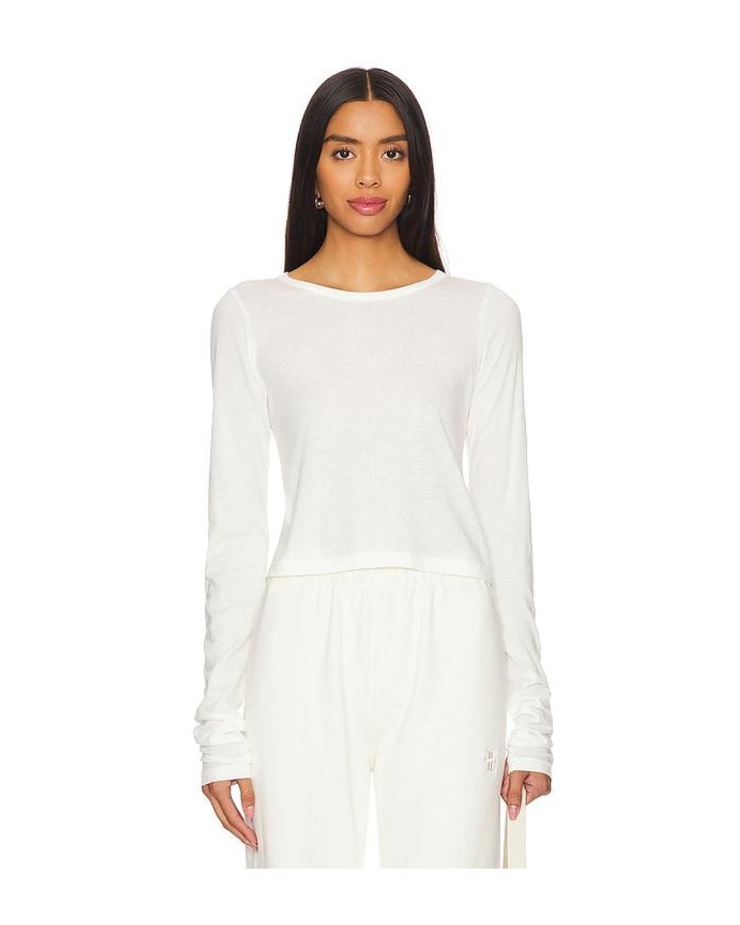 ÉTERNE White Long Sleeve Baby Tee
