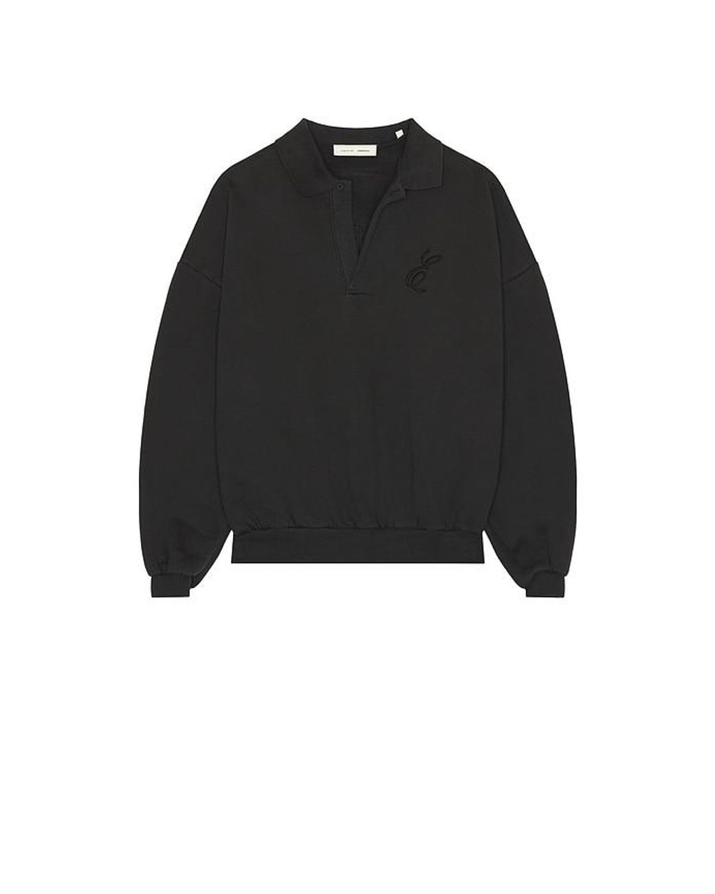 Fear Of God Black Classic Polo Sweatshirt for men