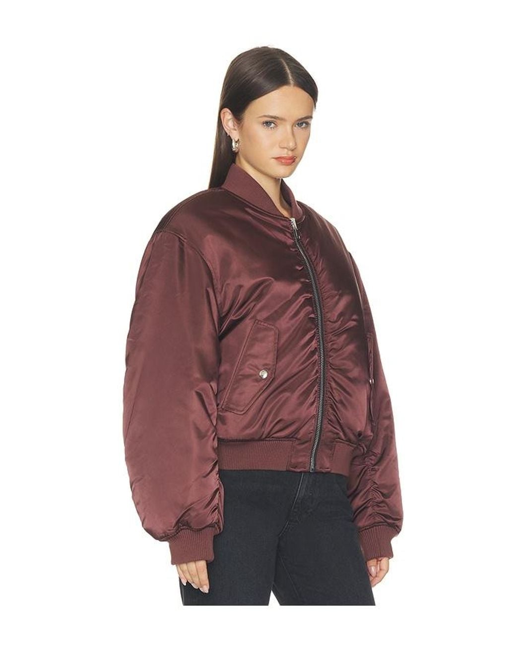 Agolde Red Frankie Reversible Bomber