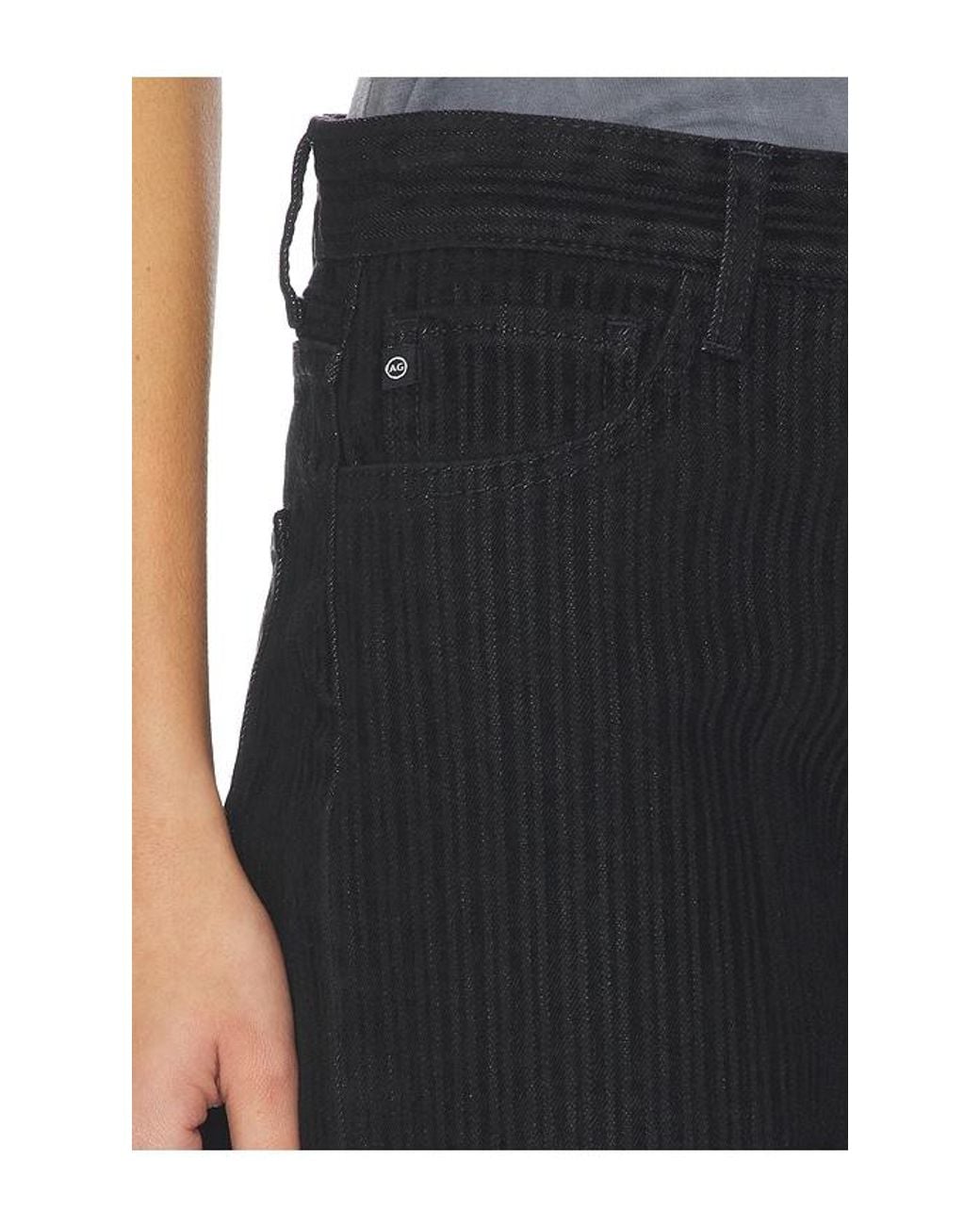 AG Jeans Black Saige Wide Jeans