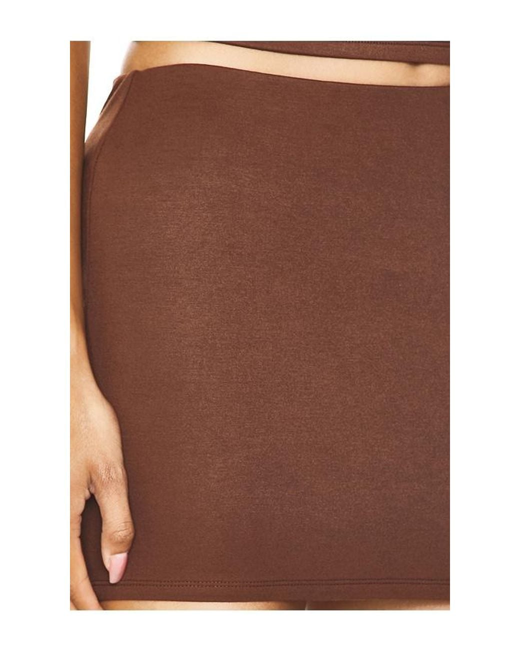 Lovers + Friends Brown Morgan Mini Skirt