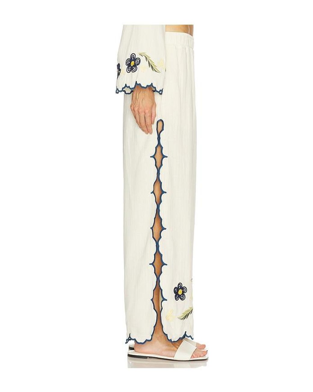 Agua Bendita White Winter Pants