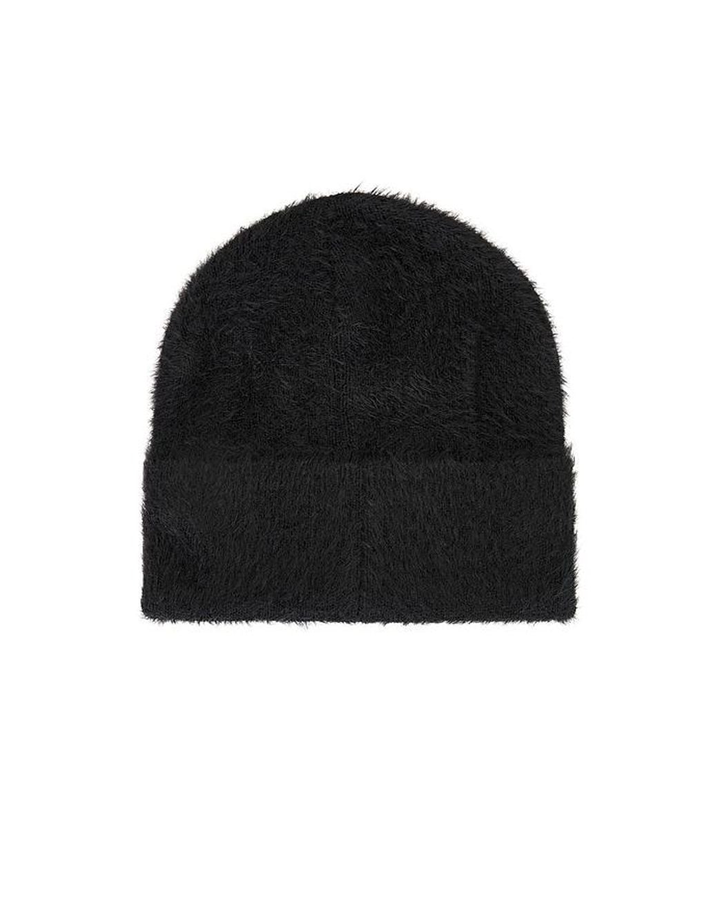 Happy Caps Black Furry Beanie
