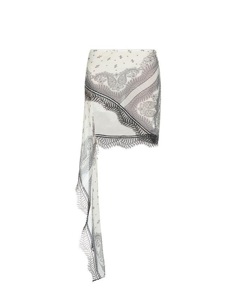 HAELO White Spiral Bandana Skirt