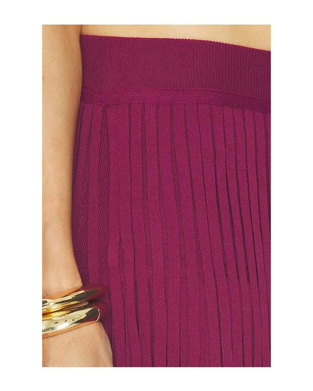 Simon Miller Red Za Za Knit Fringe Skirt