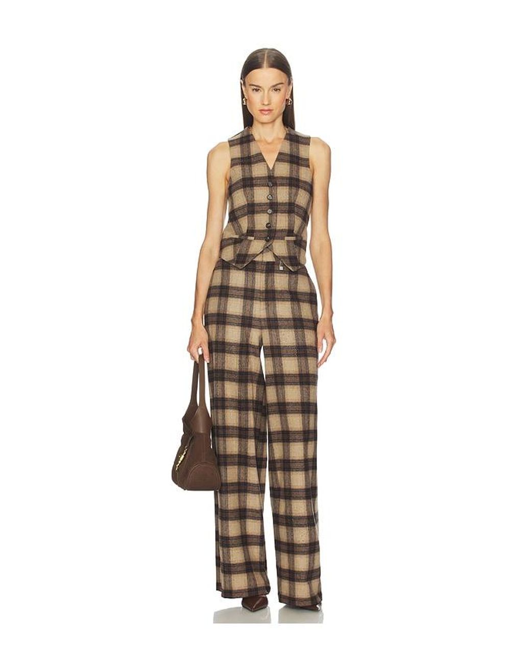GIUSEPPE DI MORABITO Natural Plaid Top