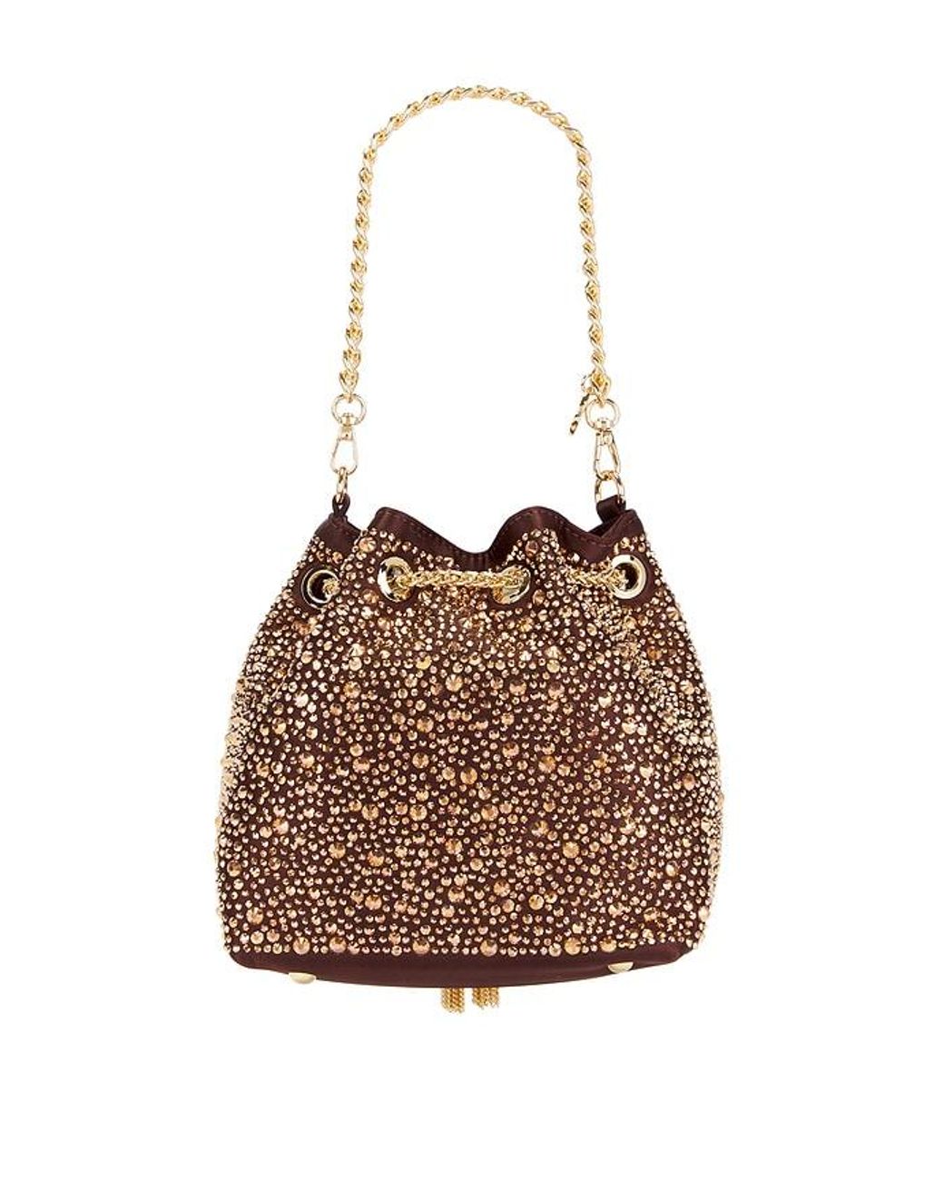 Olga Berg Brown Mika Crystal Pouch