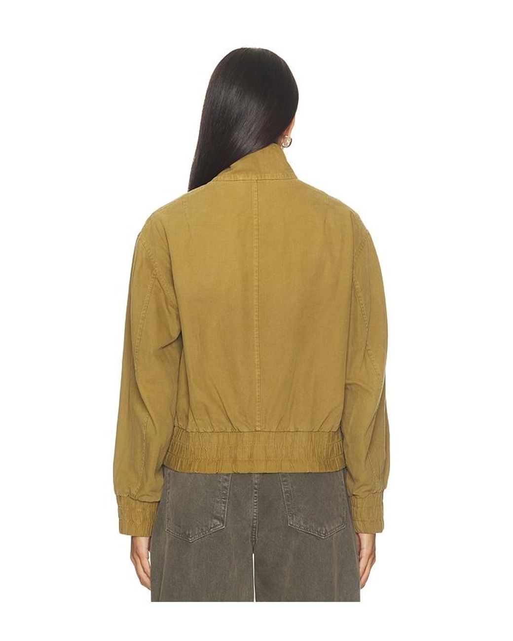 Rag & Bone Green Eliza Canvas Bomber Jacket