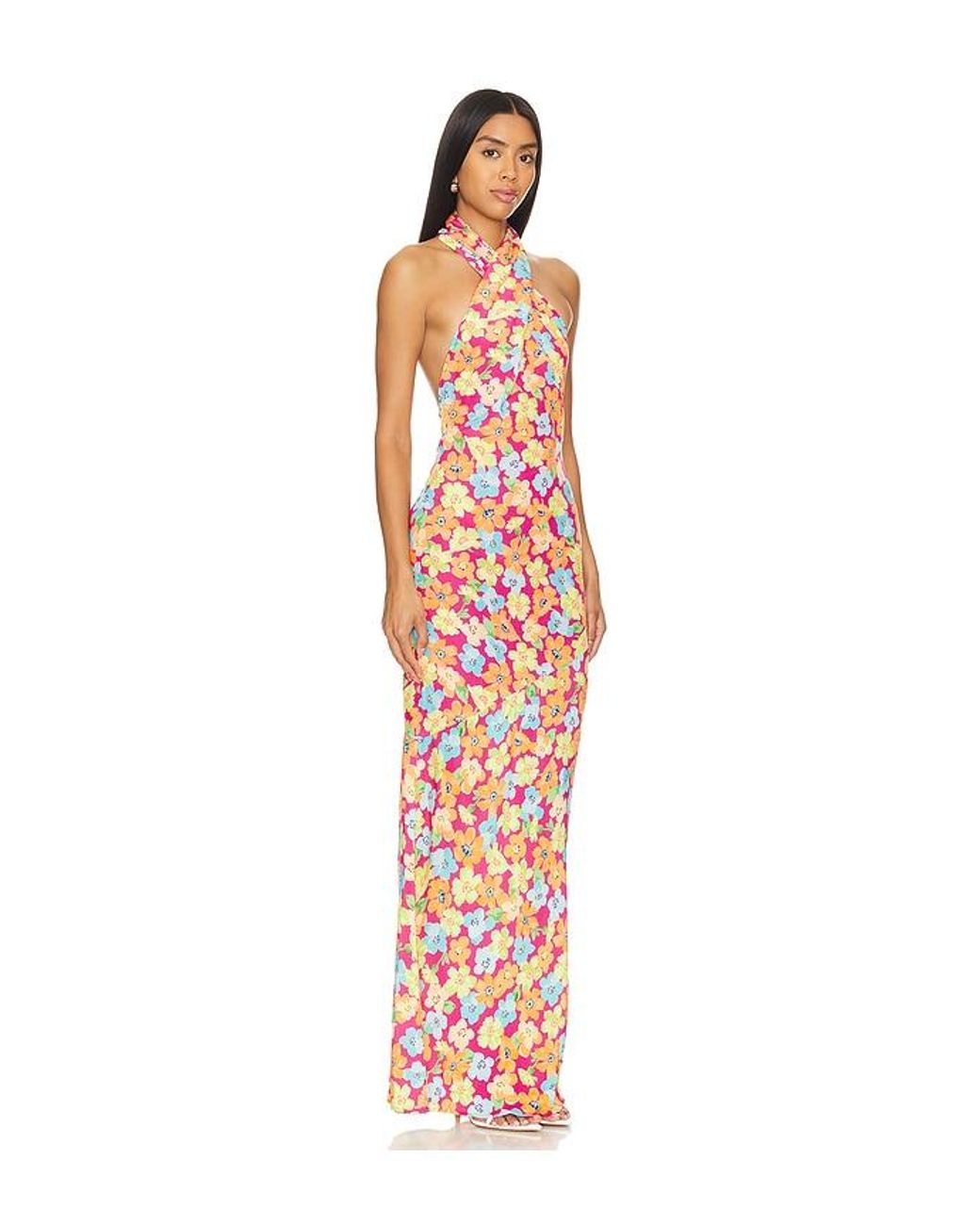 Lovers + Friends Orange Macie Maxi Dress