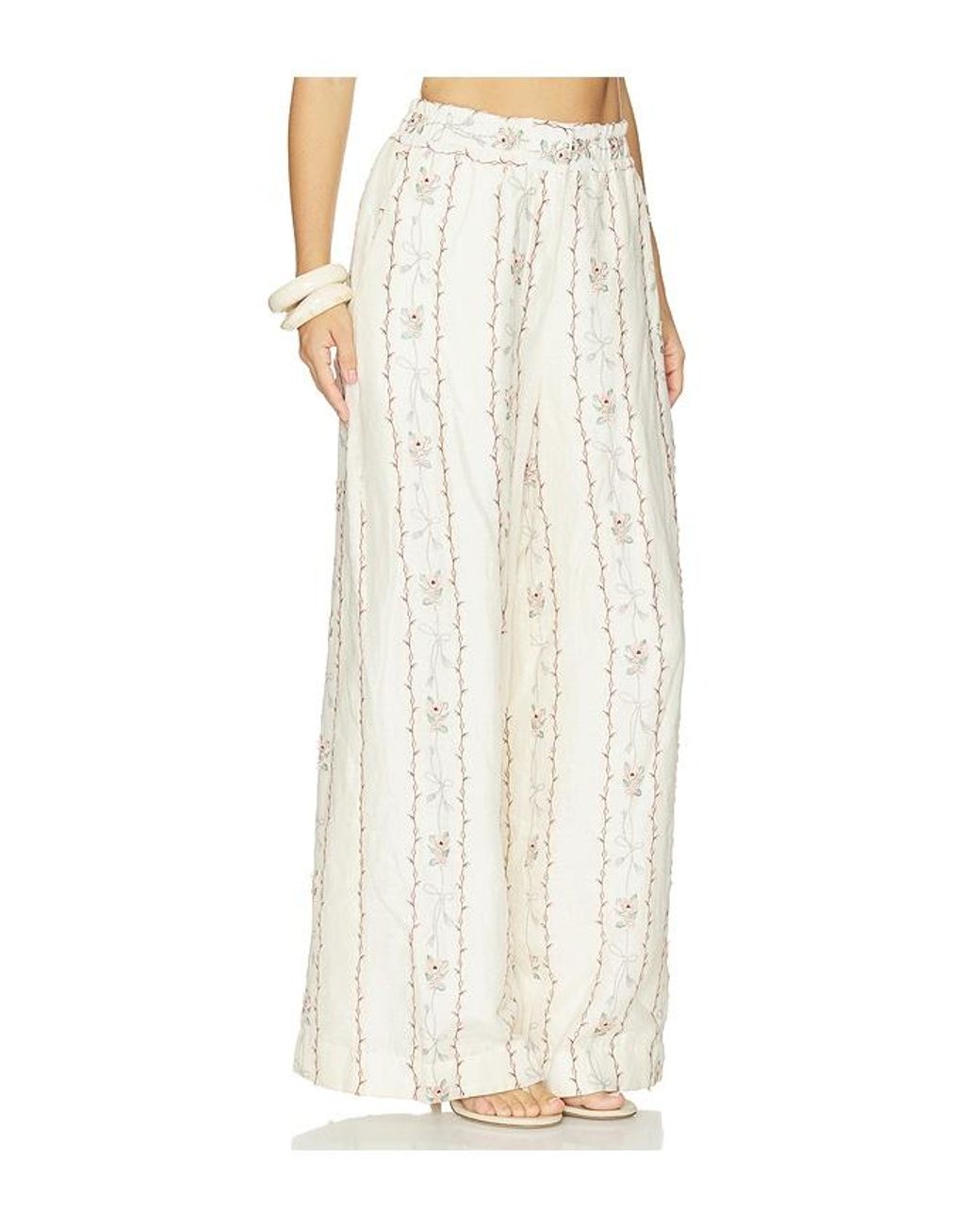 Agua Bendita White Tota Navegante Trousers