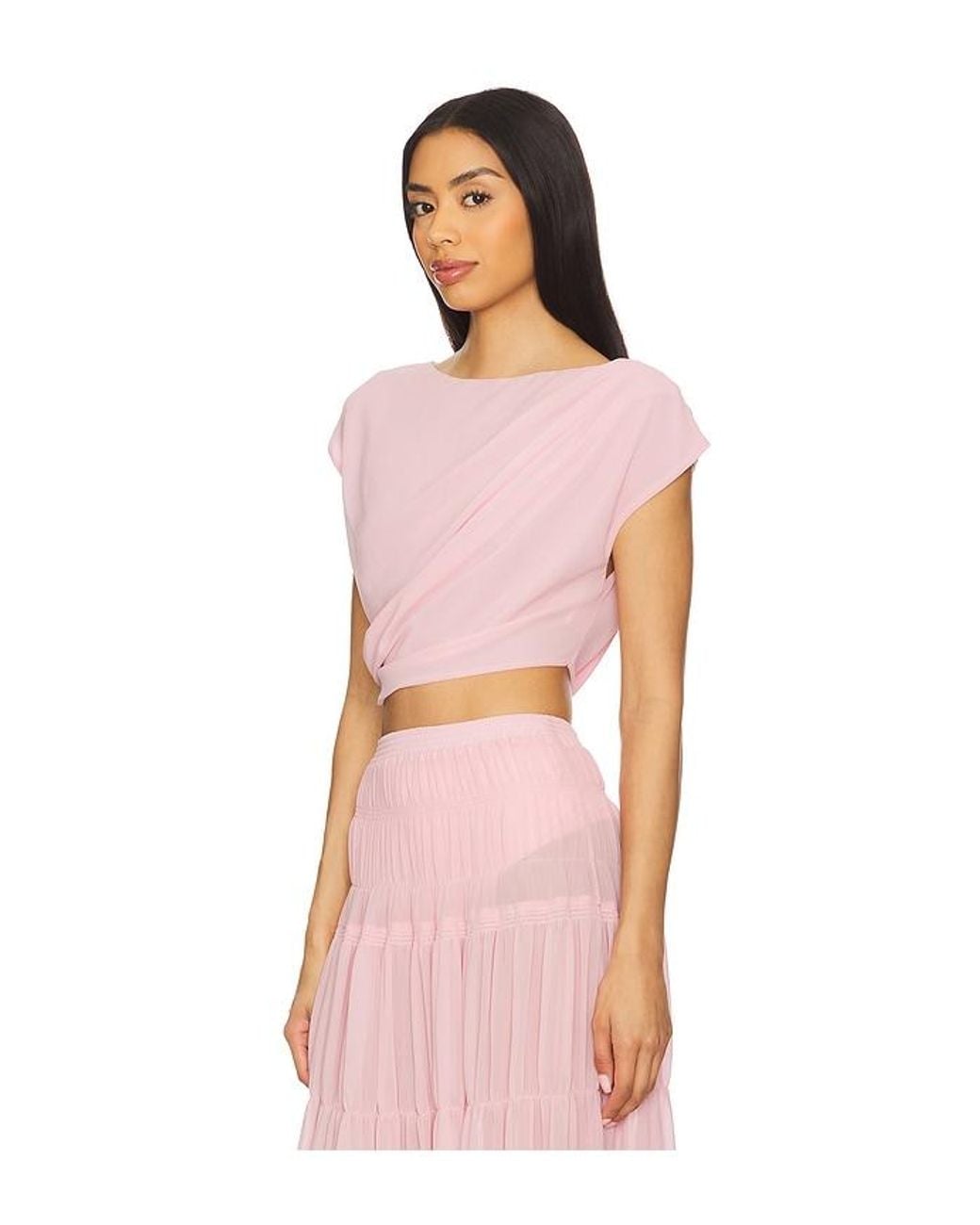 Camila Coelho Pink Yara Crop Top
