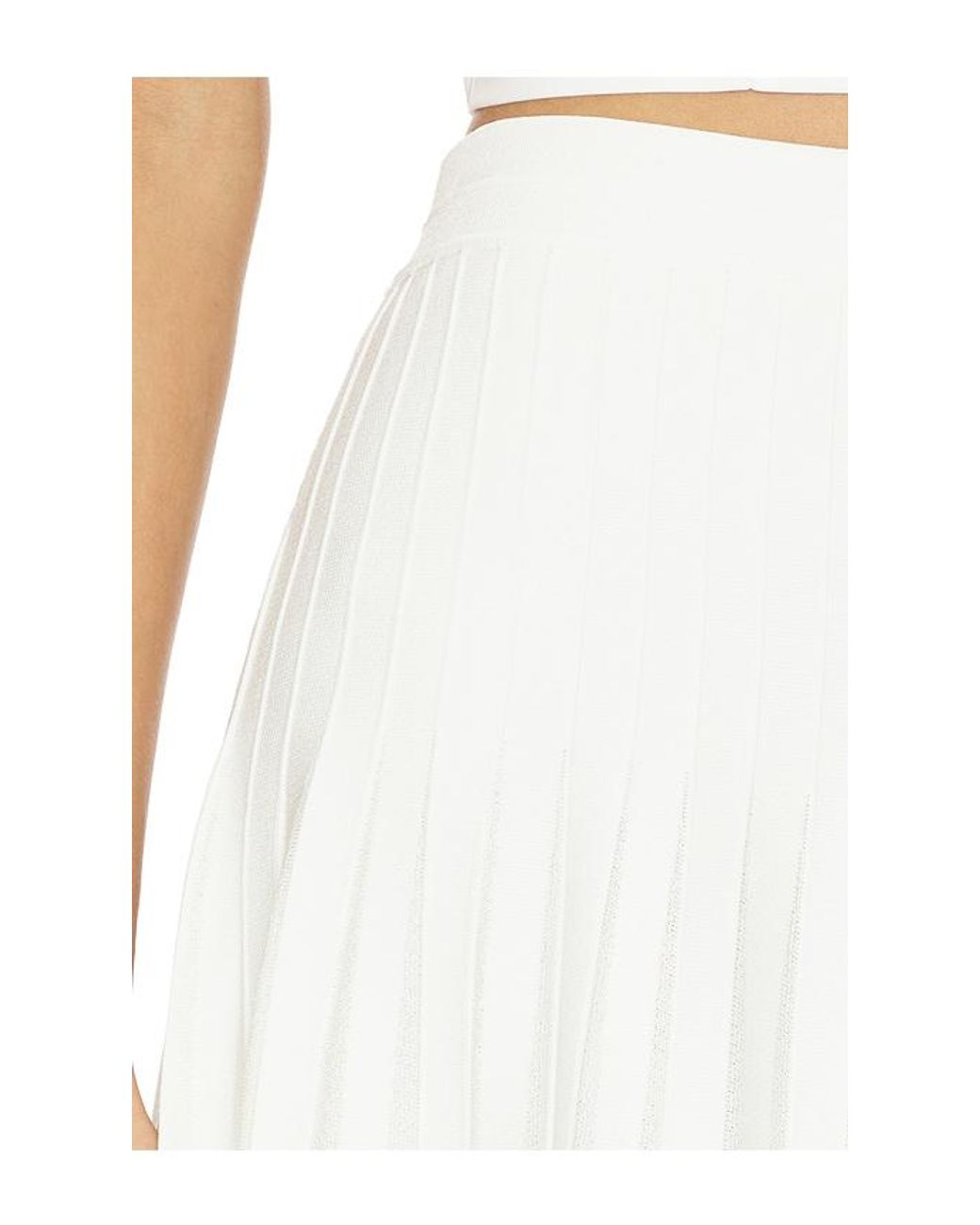 Jonathan Simkhai White Margoux Knit Midi Skirt