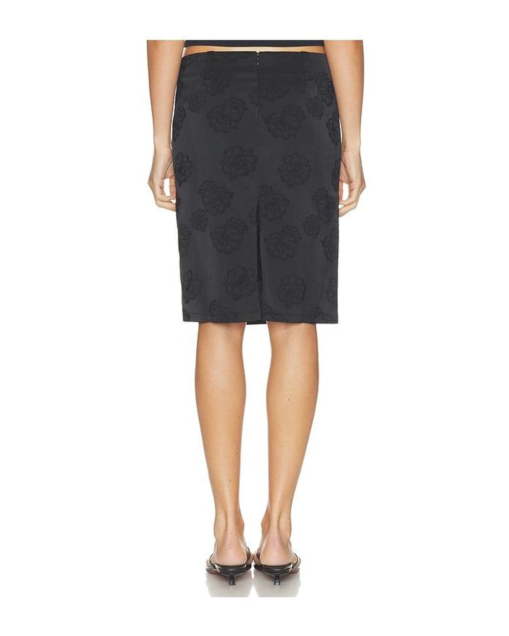 Lioness Black Play On Midi Skirt