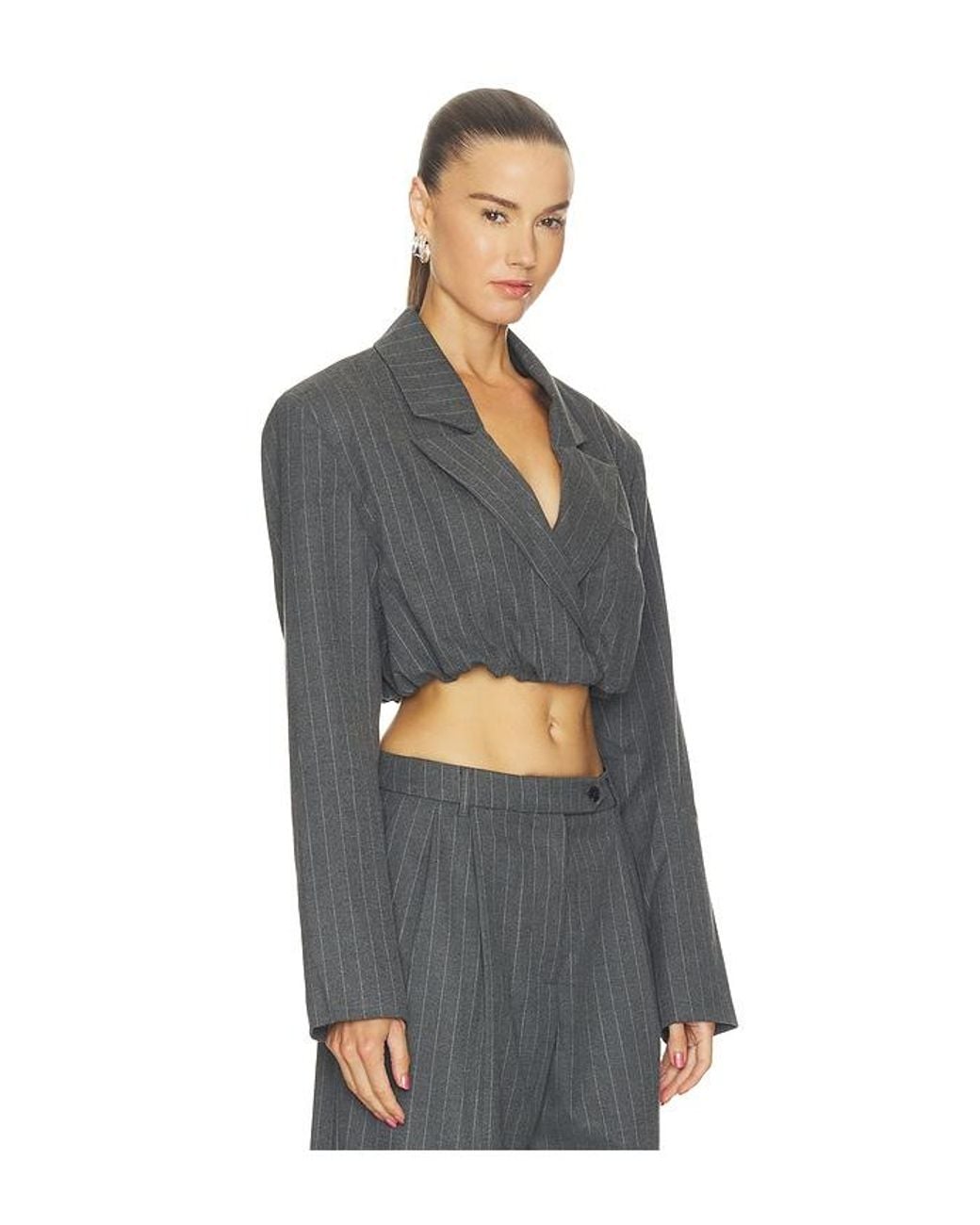 Sans Faff Blue Giulianna Cropped Blazer