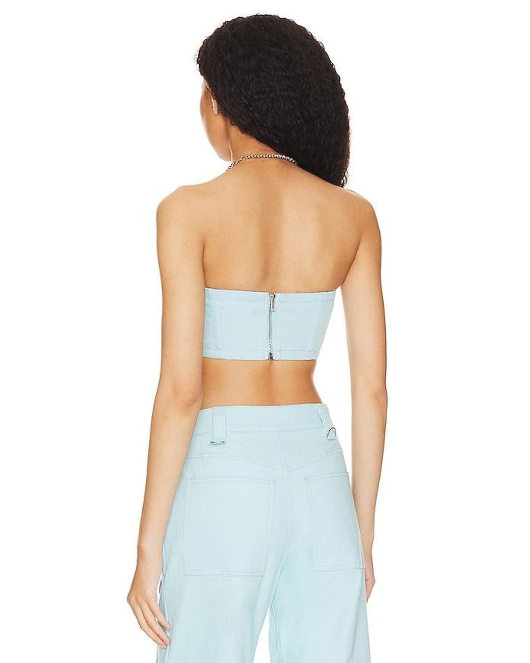 BY.DYLN Blue Cooper Crop Top