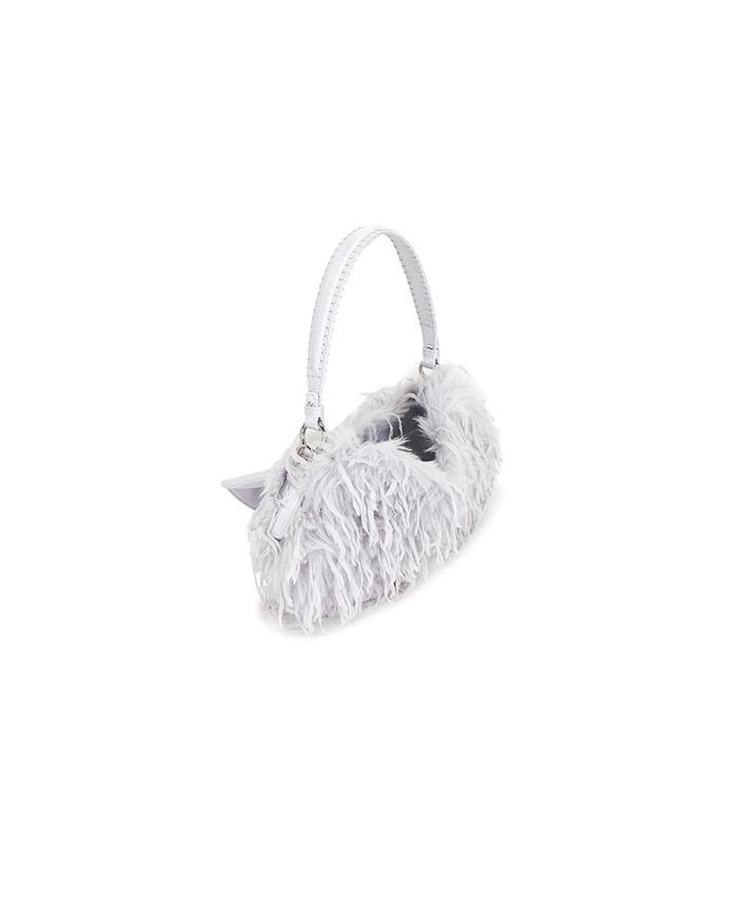 Ganni White B-Kat Feather Bag