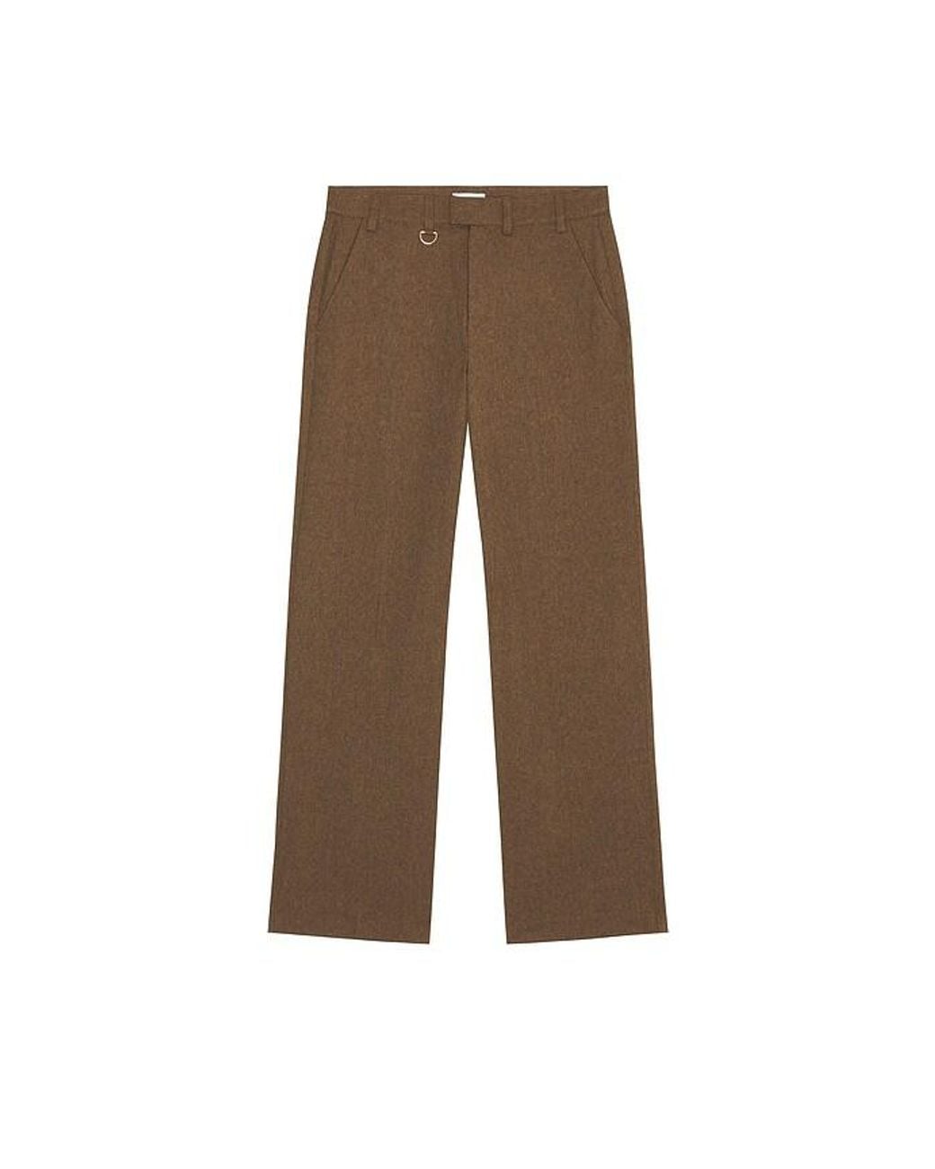 KROST Brown Elliot Tencel Trousers for men