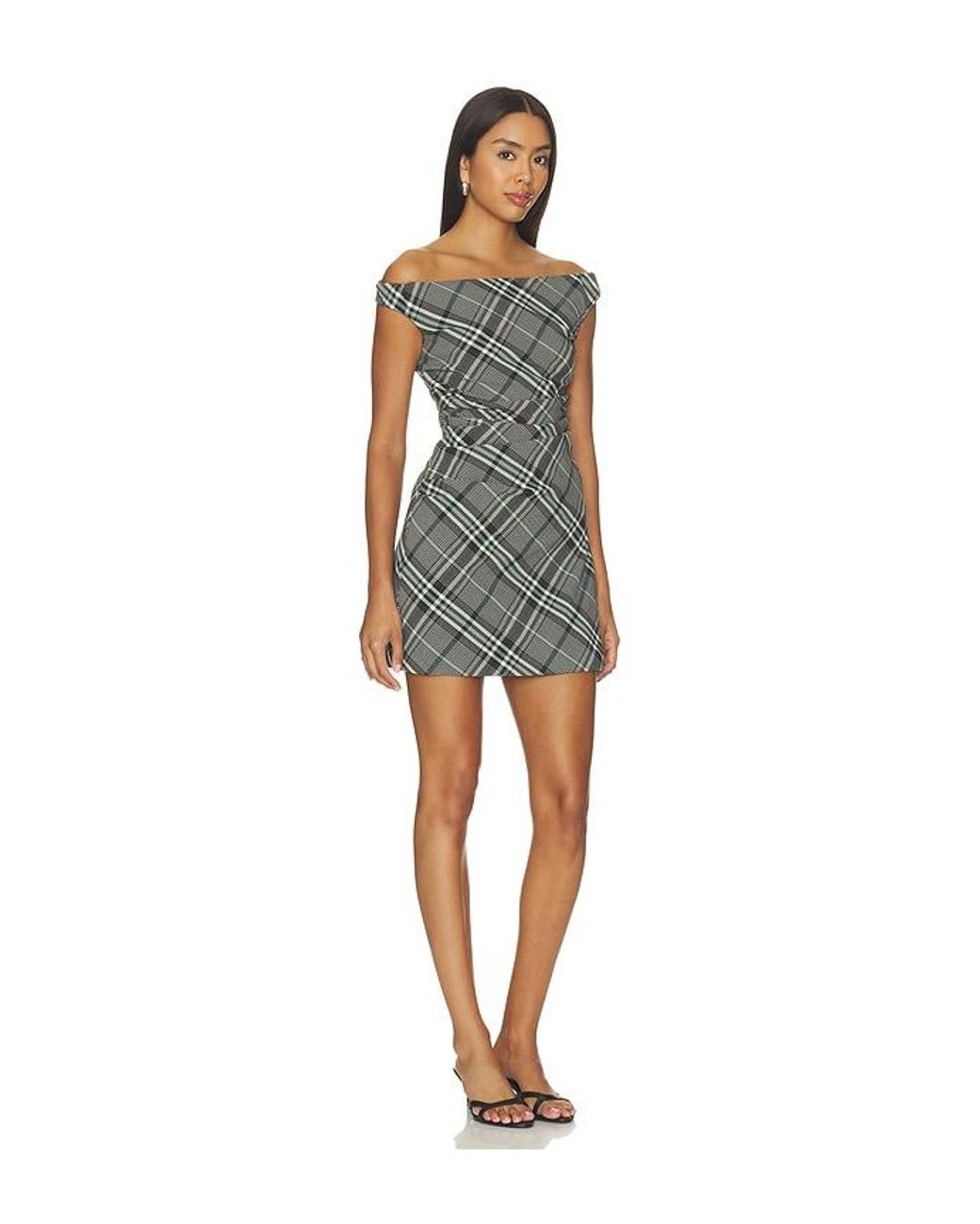 Jonathan Simkhai Multicolor Wells Off-Shoulder Mini Dress